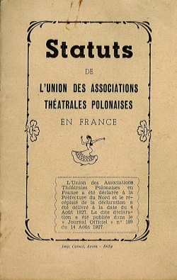 Statuts de l'Union des associations théatrales polonaises