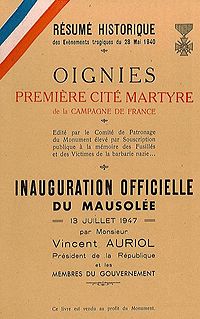 Oignies première cité martyre de la campagne de France
