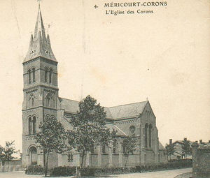 L'église des corons - Carte postale ancienne