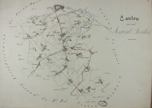Le canton de Norrent-Fontes en 1846