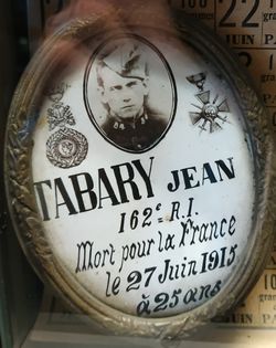 Plaque émaillée à Jean Tabary (1890-1915)