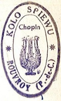 Détail du tampon de la chorale Chopin