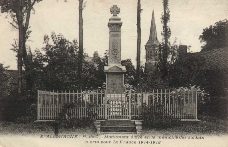 Fichier:Allouagne monument aux morts CP.jpg